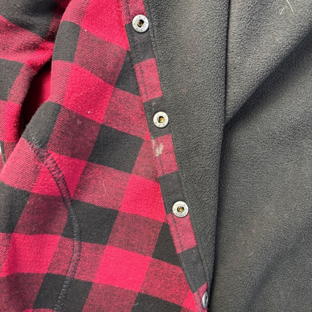ORVIS Buffalo Plaid Fleece Lined Shirt Jacket Shacket  Red Black Women Size S CH - Picture 13 of 13